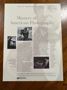 USPS Mint Commemorative Stamp Panel #654, 37₵ '02- Masters Photography (#3649)OW - Picture 1 of 5