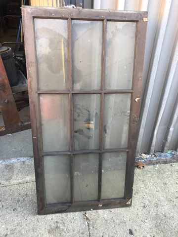 vintage Quartersawn Oak hardware store cabinet door 51/26/1.5” old wavy glass Cover