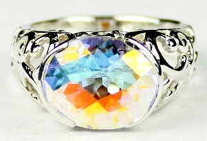 MERCURY MIST TOPAZ East-West, Sterling Silver Men's Ring -Handmade • SR360 - Picture 1 of 5