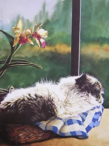 Sueellen Ross Well Bread Cat Kitty Firmato Edizione Limitata Stampa Artistica Anni '80 Nuovo - Foto 1 di 2