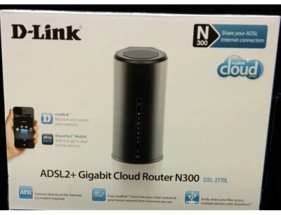 Modem Router 4 Porte Gigabit Ethernet Vel. 10/100/1000Mbps D-Link DSL-2770L - Immagine 1 di 3