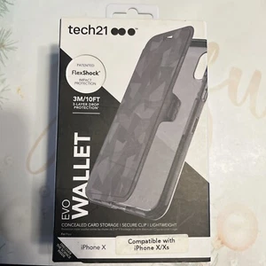 tech21 EVOWALLET Folio Card Holder 10ft  PROTECTION For iPhone X XS  LOT OF 3 - Picture 1 of 7