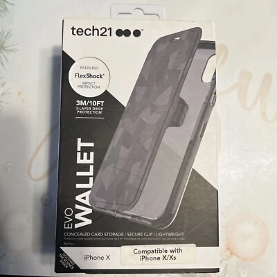 tech21 EVOWALLET Folio Card Holder 10ft  PROTECTION For iPhone X XS  LOT OF 3 - Image 1 of 4