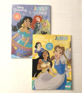 2PC Disney Princesses Coloring Book Jumbo Activity Pad Books Kids Children Girls - Foto 1 di 7
