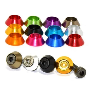 M2-M8 Colors Aluminum Alloy Cone Cup Head Washers Gasket Fit for Bolts & Screws - Picture 1 of 7
