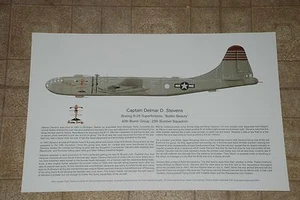 B-29, B-17, B-25, B-26 Aviation Prints, Artist, E. Boyette - Picture 1 of 6