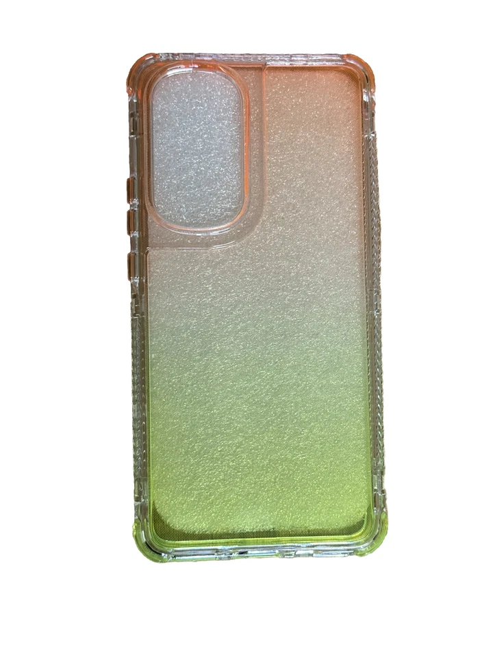 Motorola Edge 30 Phone Case Full-Body Rugged Transparent Yellow Orange - Image 1 of 4