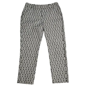 Merona Women's Classic Black White Geometric Print Pants Size 8 - Picture 1 of 7