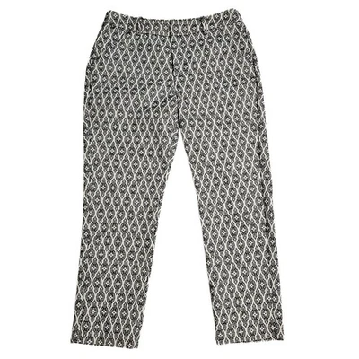 Pantalones para mujer Merona clásicos negros blancos con estampado geométrico talla 8 Foto 1 de 4