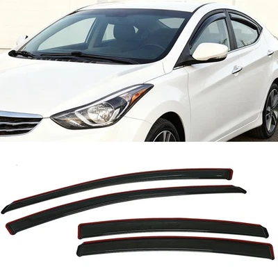 Set of IN-CHANNEL Window Visors Rain Guards Fit Hyundai Elantra 2011 2012-2016 Foto 1 de 4