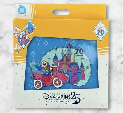 Значок Disney Mini Jumbo Mr Toad Disneyland 70-я годовщина ограниченный выпуск в коробке - Изображение 1 из 2