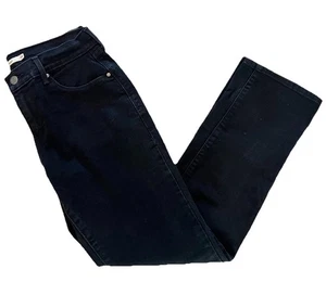 Levis 505 Straight Leg Denim Jeans Women's Size 28 (28Wx28L) Stretch Black - Picture 1 of 10