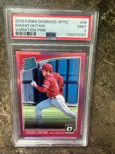 2018 Donruss Optic Rated Variation Pink Prizm Shohei Ohtani PSA 9 MINT Rookie RC - Bild 1 von 2