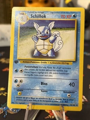 1999 Pokémon German 1st Edition Schillok (Wartortle) #42 Uncommon Mint CleanCard - Image 1 of 4