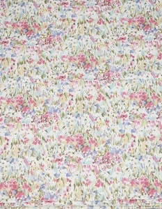 Ralph Lauren Loira Floral Acuarela Sábana Plana Queen Talla 89"x100" Rosa Azul Usada en Excelente Condición - Imagen 1 de 4