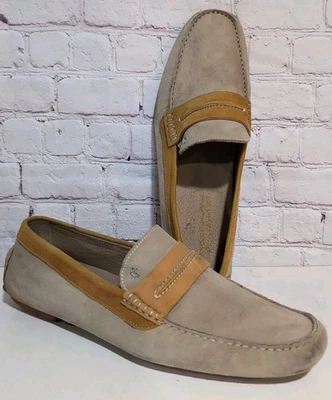 Donald J. Pliner Hombres Vergil Marrón Tostado Gamuza Sin Cordones Zapatos Mocasines para Conducir 11.5 Foto 1 de 4