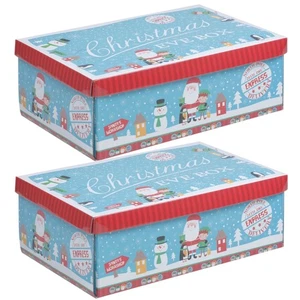 2 x Confezione Regalo Vigilia di Natale Bomboniera Natale Bambini Segreta Babbo Natale Cassa Media - Foto 1 di 5