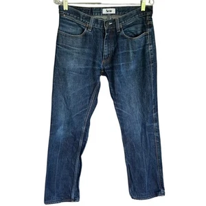 ACNE Jeans Straight Leg Max Raw Dark Wash Denim Mens 33 x 32 Streetwear preppy - Picture 1 of 11