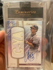 Chipper Jones Auto Relic /25 Final HR Walk-Off Braves HOF Legend Topps Luminaries - Bild 1 von 2