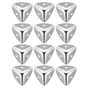Metal Box Corner Protectors Edge Guard Protector 25x25x25mm Silver 12pack - Picture 1 of 3
