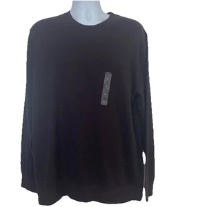 Gap Crew Neck Sweater Men XL Brown 100% Cotton Long Sleeve Casual Work New - Picture 1 of 9