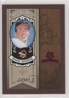 2005 Donruss Diamond Kings HOF Heroes Red Framed Brooks Robinson #HH-2 HOF - Image 1 of 2