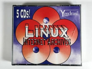 Linux Internet Archives 5-CD Set (Yggdrasil, 1995) – Debian 0.93 Rare VTG - Picture 1 of 4