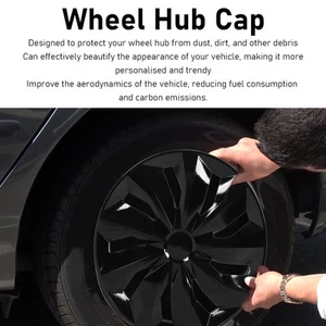 ▷4Pcs Hubcap Wheel Covers Durable Black Rugged 15 Inch Hubcaps For 208 - Picture 1 of 24
