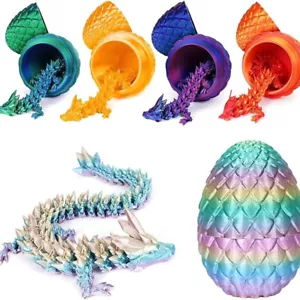 Crystal Dragon 3D Printed Dragon Egg Crystal Dragon Fidget Toys For Home Decor - Picture 1 of 15