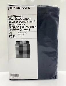 Ikea BRUNKRISSLA Full/Queen Duvet Cover w/2 Pillowcases Bed Set Black/Gray - NEW - Picture 1 of 4