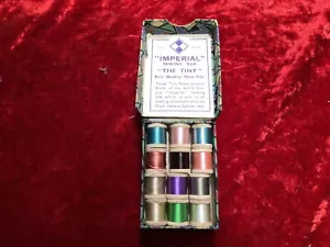 Vintage imperial the Tiny sewing silk set of 12 in original box - Picture 1 of 4