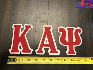 Supporto adesivo Kappa Alpha Psi 4" twill greco da cucire lettere rosso/bianco - Foto 1 di 1