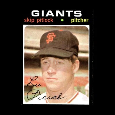 Skip Pitlock 1971 Topps Rookie San Francisco Giants #19 Nice Vintage! - Image 1 of 2