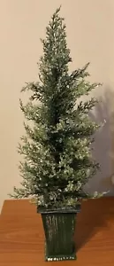 Miniature Artificial Christmas 22” Inch Tree Small Snow Frost Trees Home Decor - Picture 1 of 8