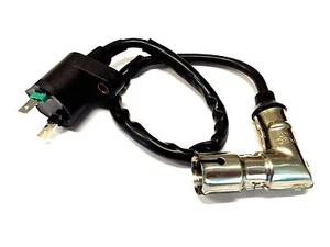 IGNITION COIL METAL SPARK PLUG FOR YAMAHA MINARELLI 50CC 2 CYCLE MOTOR SCOOTERS - Picture 1 of 4