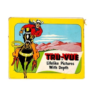 Rare Late 40s/Early 50s TRU-VUE FOUR BOX Stereoscope Viewer Brown/White 4 Strips - Picture 1 of 10