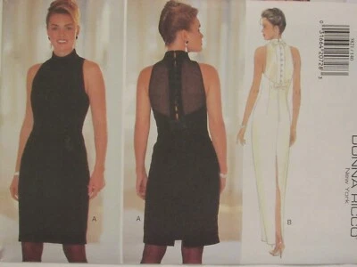 Glam OOP BUTTERICK 3821 Misses Lined Dress in 2 lengths PATTERN 6-8-10-12 UC - Image 1 of 4