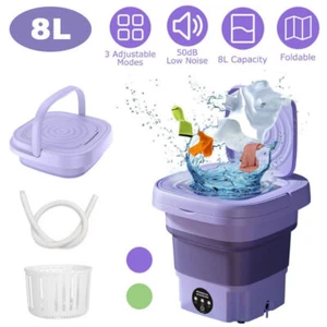 Mini Washing Machine 8L Folding Portable Sterilization Drying Laundry Machine - Picture 1 of 12