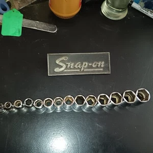 Snap On 3/8" Dr METRIC Socket Set 6-21mm 14pcs 6pt Shallow - Picture 1 of 9