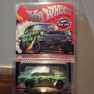 Hot wheels RLC '55 CHEVY BEL AIR GASSER 1:16 GREEN - Picture 1 of 4