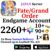 [JP] [INSTANT] BUY 2 GET 3 2260+ SQ 10+ Tix Fate Grand Order FGO Quartz Account