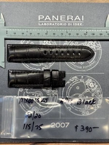 Panerai OEM Armband 22/20 115/75 schwarz Leder - Bild 1 von 4