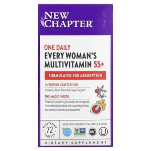 2 X New Chapter, 55+ Every Woman's One Daily, Whole-Food Multivitamin, 72 Vegeta - Picture 1 of 3