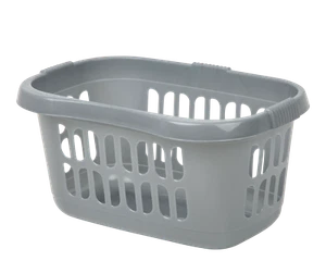 WHAM Casa Hipster Laundry Basket Strong Plastic - Silver / Grey - Picture 1 of 6