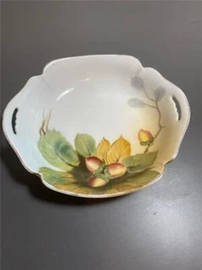 Tazón de baratija vintage con mango elevado pintado a mano Nippon plato de caramelo tazón de nuez - Imagen 1 de 1
