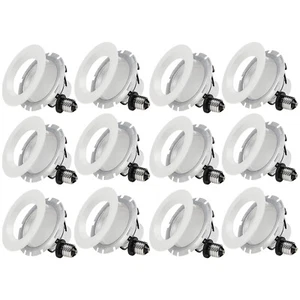 12 Pack 4 Inch Dimmable Recessed LED Downlight, Trim Interchangeable - Picture 1 of 11