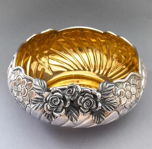 Beautiful vintage Turkish large solid silver bowl 900 grade - Picture 1 of 6