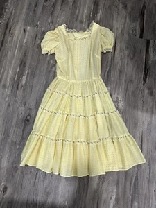 Vintage Yellow Malco Modes Dress Size 8 - Picture 1 of 11