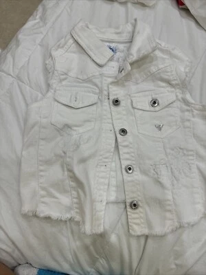 Chaqueta vaquera sin mangas Guess blanca Foto 1 de 4