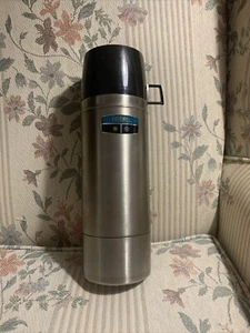 Thermoskanne King-Seeley Edelstahl Modell 2464S Quart Größe mit Stopfen 764 Vintage - Bild 1 von 10